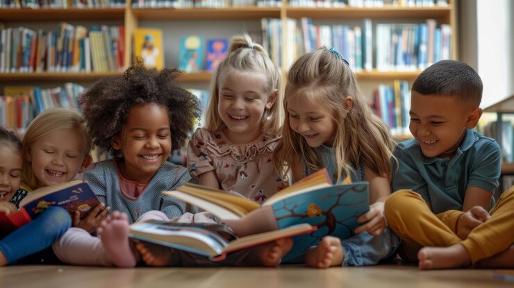 Children Reading Books